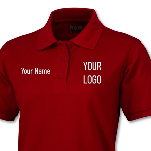 Custom Polyester/Cotton Polo personalized Shirt Golf Custom Logo, Embroidered Polo, Custom Logo Embroidery Digitized, Polo Shirt, Women polo