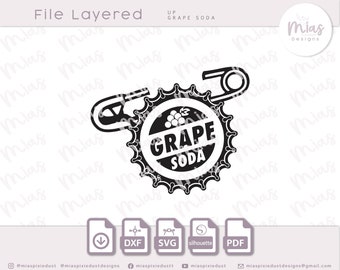 Grape Soda SVG Up movie Dxf file for vinyl decal Grape Soda Svg file for props Up movie svg