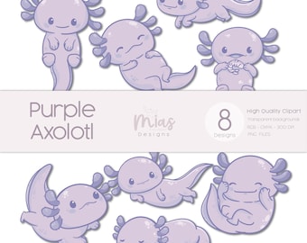 Axolotl png clipart Carino Axolotl viola PNG Kawaii Axolotl clipart sotto il mare animale Axolotl immagini di sublimazione png Axolotl design