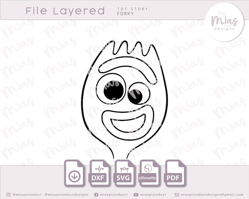Forky Face SVG Costume Mask Forky DXF File Toy Story SVG for Party ...