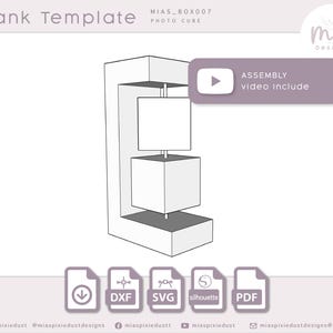 Photo cube Template Photo spin cube Frame file Shadow box design for photo gift Frame and Cube SVG floating photo gift template for Cricut