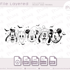 Mickey Halloween SVG Mickey and Friends Trick or Treat svf file for vinyl decal projects and sublimation Mickey Halloween cut file