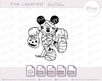 Mickey mummy SVG Halloween Mickey svg file for vinyl project Mickey Halloween svg for props Halloween decoration Mickey SVG file Halloween