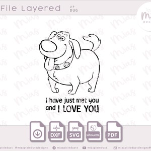 UP Dug the dog SVG file Up the movie Dxf file for vinyl Up dug Svg file for props Up movie svg cut file