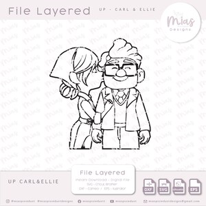 Carl and Ellie SVG up Movie Carl and Ellie PNG up Couple File for Vinyl ...