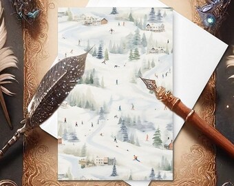 Greeting card "Winter Wonderland Ski Retreat" (Physical Item)