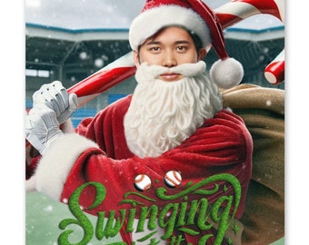 Tarjeta de felicitación navideña de Home Run (artículo físico)