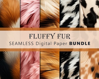 Papel digital de piel esponjosa - SEAMLESS - 5 diseños - 3600 x 3600 píxeles (37,5 x 37,5 pulgadas) - Uso comercial