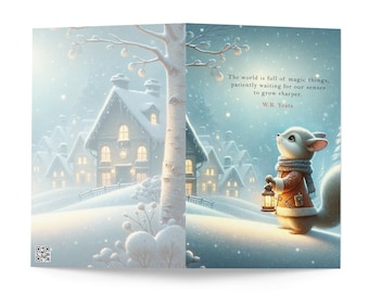 Enchanted Winter Squirrel Card (Physical item)