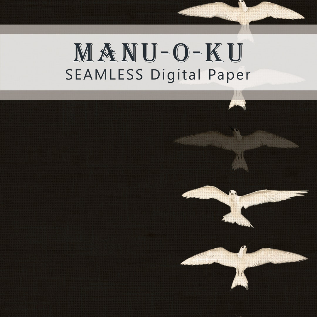 Manu Pattern Manu-o-kū (gygis Alba) SEAMLESS Patterns - Digital Paper - 1 Design ...