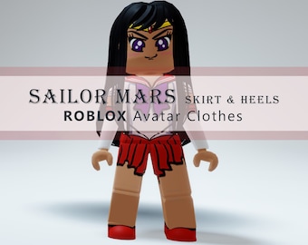 ROBLOX Sailor Mars Uniform SKIRT & HEELS - Avatar Clothes - Digital Paper - 1 Design - 585 x 559 pixels