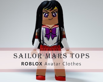 ROBLOX Sailor Mars Uniform TOPS - Avatar Clothes - Digital Paper - 1 Design - 585 x 559 pixels