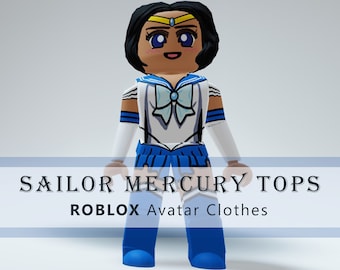 ROBLOX Sailor Mercury Uniform TOPS - Avatar Clothes - Digital Paper - 1 Design - 585 x 559 pixels