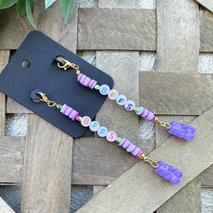 BFFs Keychains | Clay Heishi Bead Keychain | Gummy Bears | Friendship Keychains | Free Shipping
