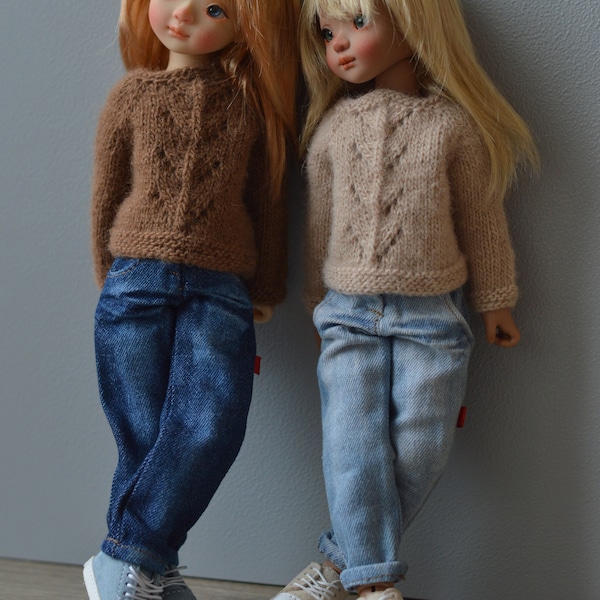 Sweater for Irrealdoll Nora, Tali, wool jumper, knitted doll clothes, spring colors, bjd outfit