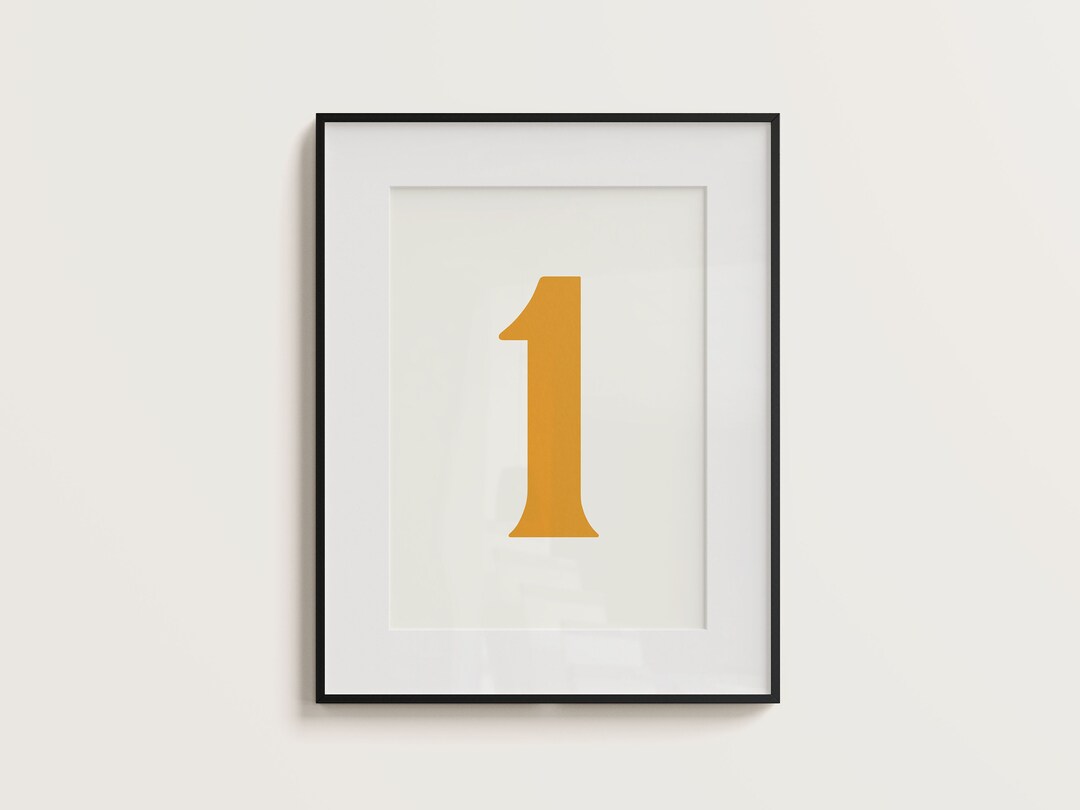 Number 1 DIGITAL PRINT Cute Number Wall Art for Learning or Etsy