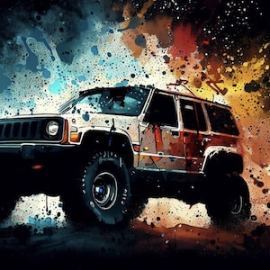 Cherokee XJ Wall Art Poster for Garage, Workshop & Man Cave