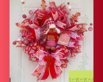 Christmas Gingerbread Wreath