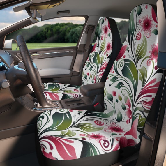 Green Pink Lovely Art Design Car Seat Covers Lucky Comfy Seat Protection Automotive Car Seat Accessories Etsy