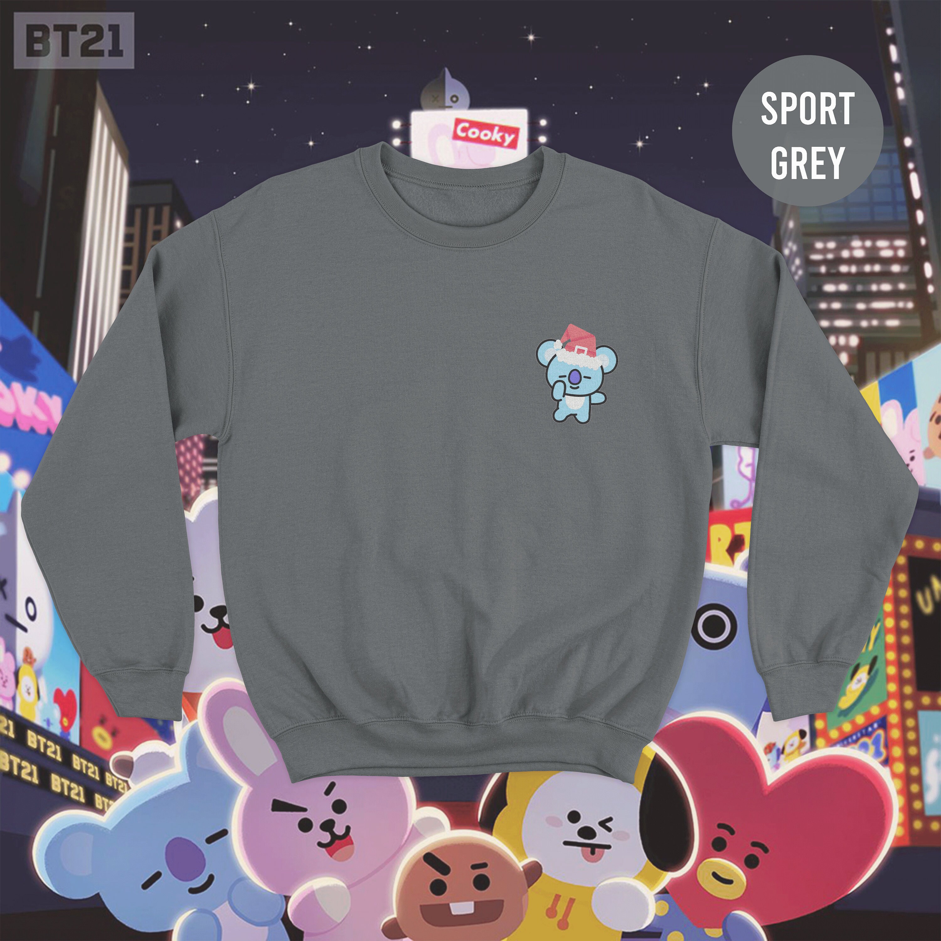 BTS BT21 Christmas Sweatshirt, Cute Kpop Shirt, BT21 All