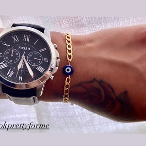 Evil eye bracelet|Gold-plated|Mens|womens|unisex
