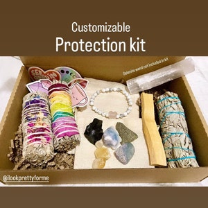 Build your own box |Healing bracelet |protection kit|sage|palo santo|crystals|customizable