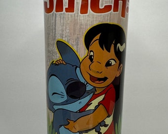 Handmade Stitch Sublimation Tumbler with Straw