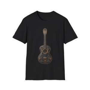 Acoustic Guitar T-Shirt Musician Tee, guitar player shirt gift for men cool band shirt music lover Artist Man Gift