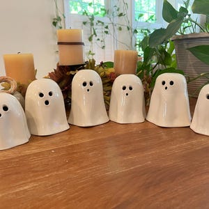 Handmade Ceramic Ghosts for Halloween