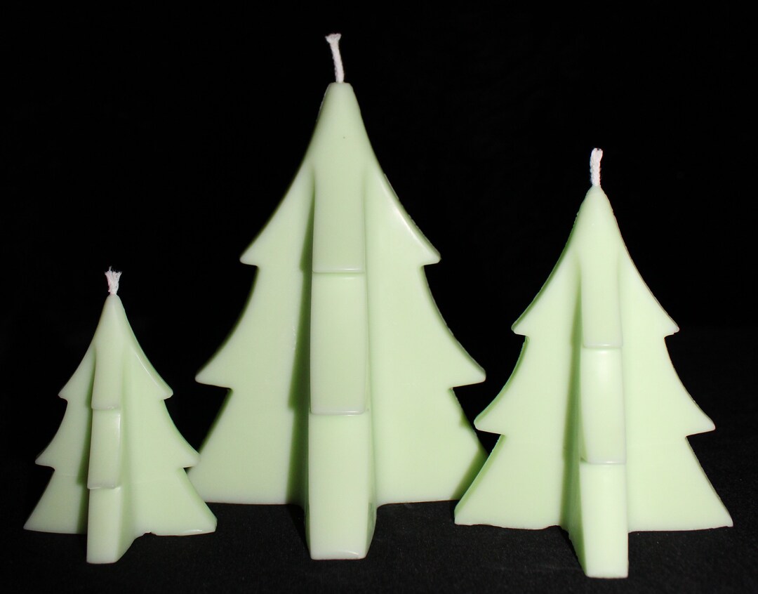 Hello Christmas Candle christmas Tree in 3 Sizes Made of Rapeseed Wax