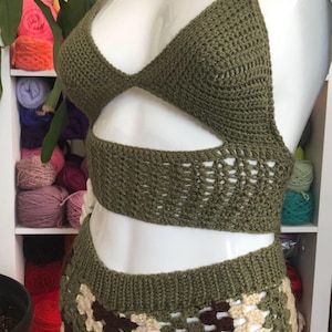 Crochet Crop Top and Shorts set