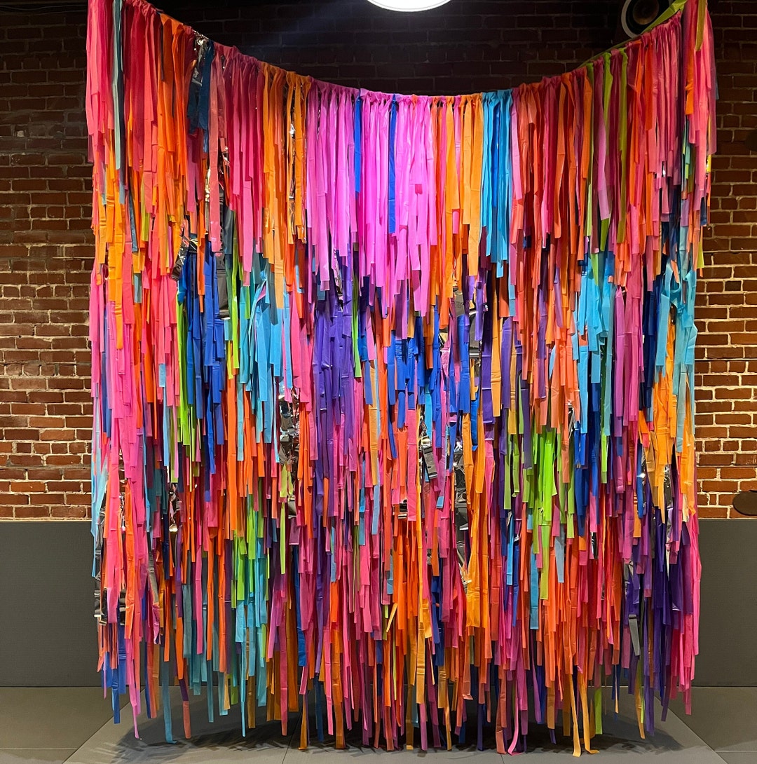 Streamer Wall Backdrop Wedding Photo Backdrop Streamer Wall Bach Party