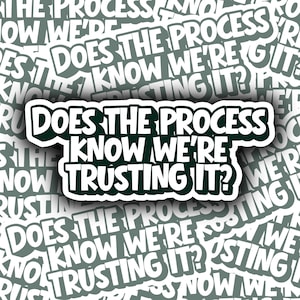 Does the Process Know We're Trusting it? Vinyl Sticker