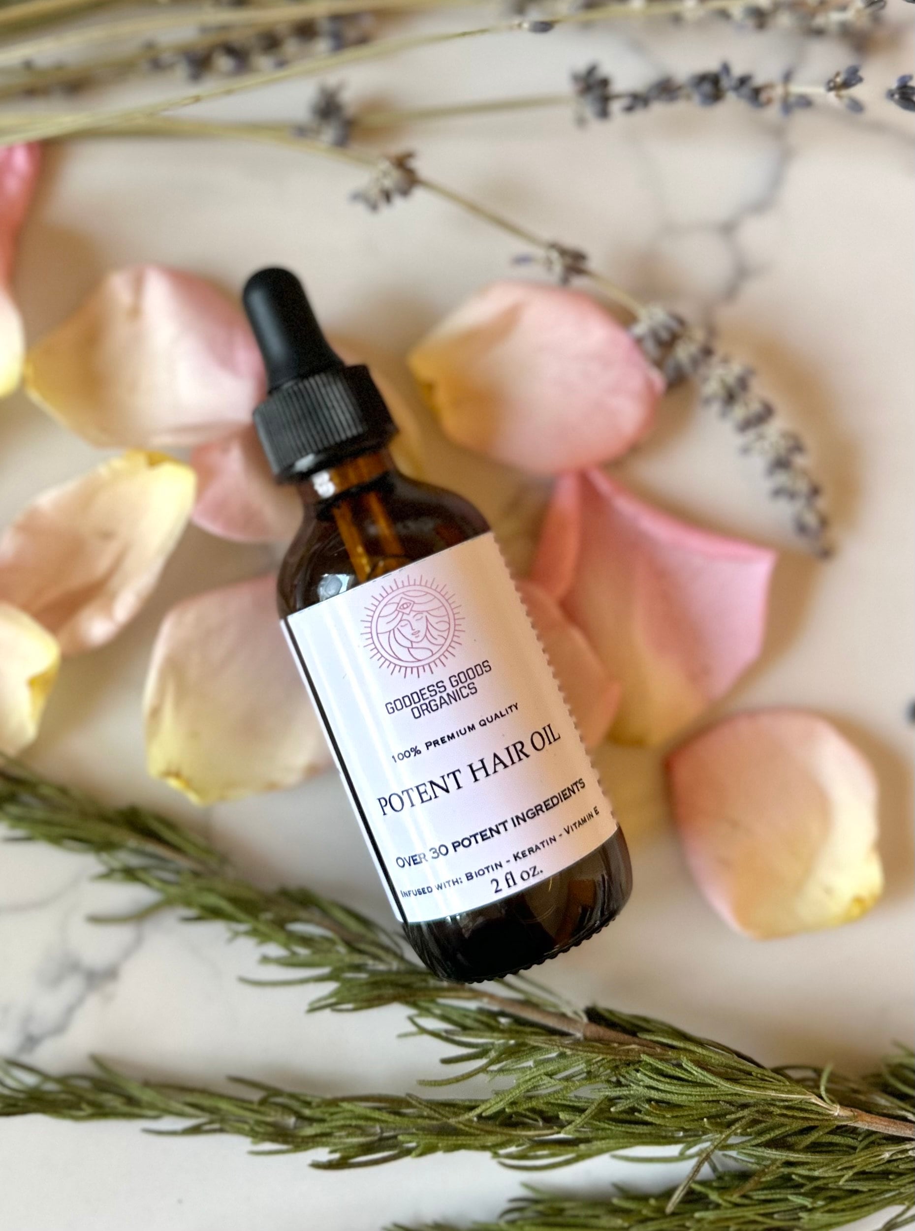 Rosemary Hair Oil, Organic Natural Hair Grow Oil, Fast and Effective