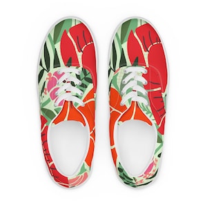 Floral Women’s lace-up canvas shoes