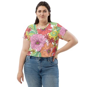 Floral Design Crop Tee