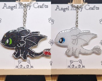 Toothless & Lightfury Keyrings