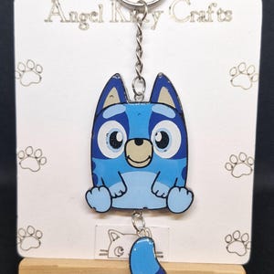 Blaugrüner Schlüsselanhänger