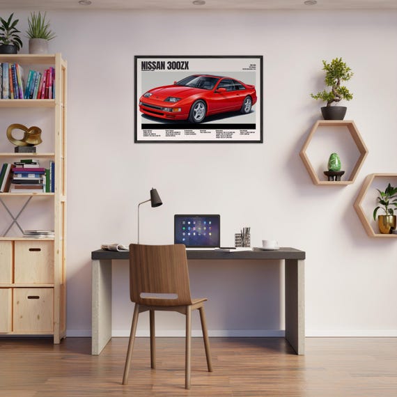 300zx Z32 Art, Nissan 300zx, Jdm Twin Turbo, Z32 Poster Art, Retro