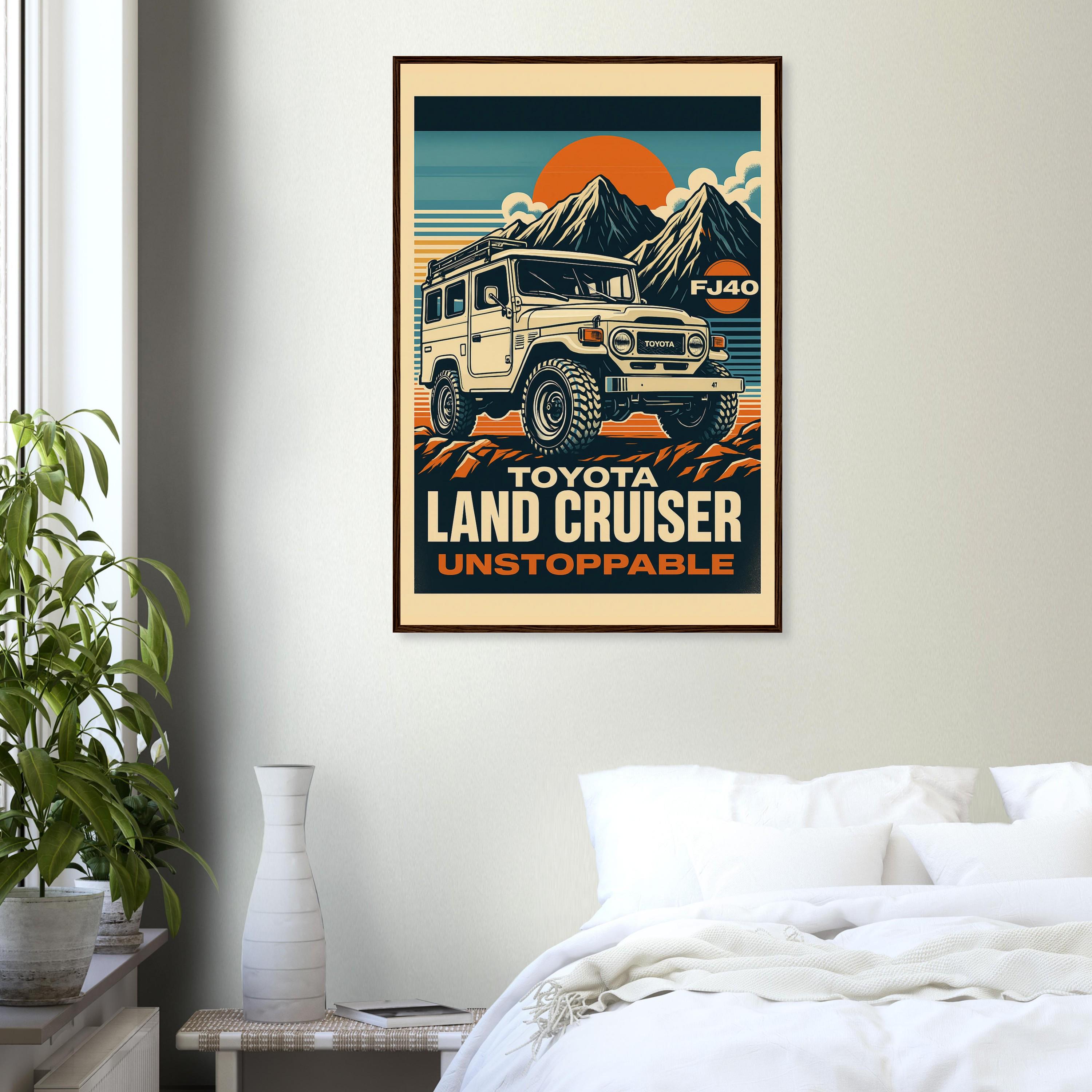 Toyota Land Cruiser FJ40 Poster Vintage 4x4 Digital Print For Garage toyota-land-cruiser-fj40-poster-vintage-4x4-digital-print-for-garage