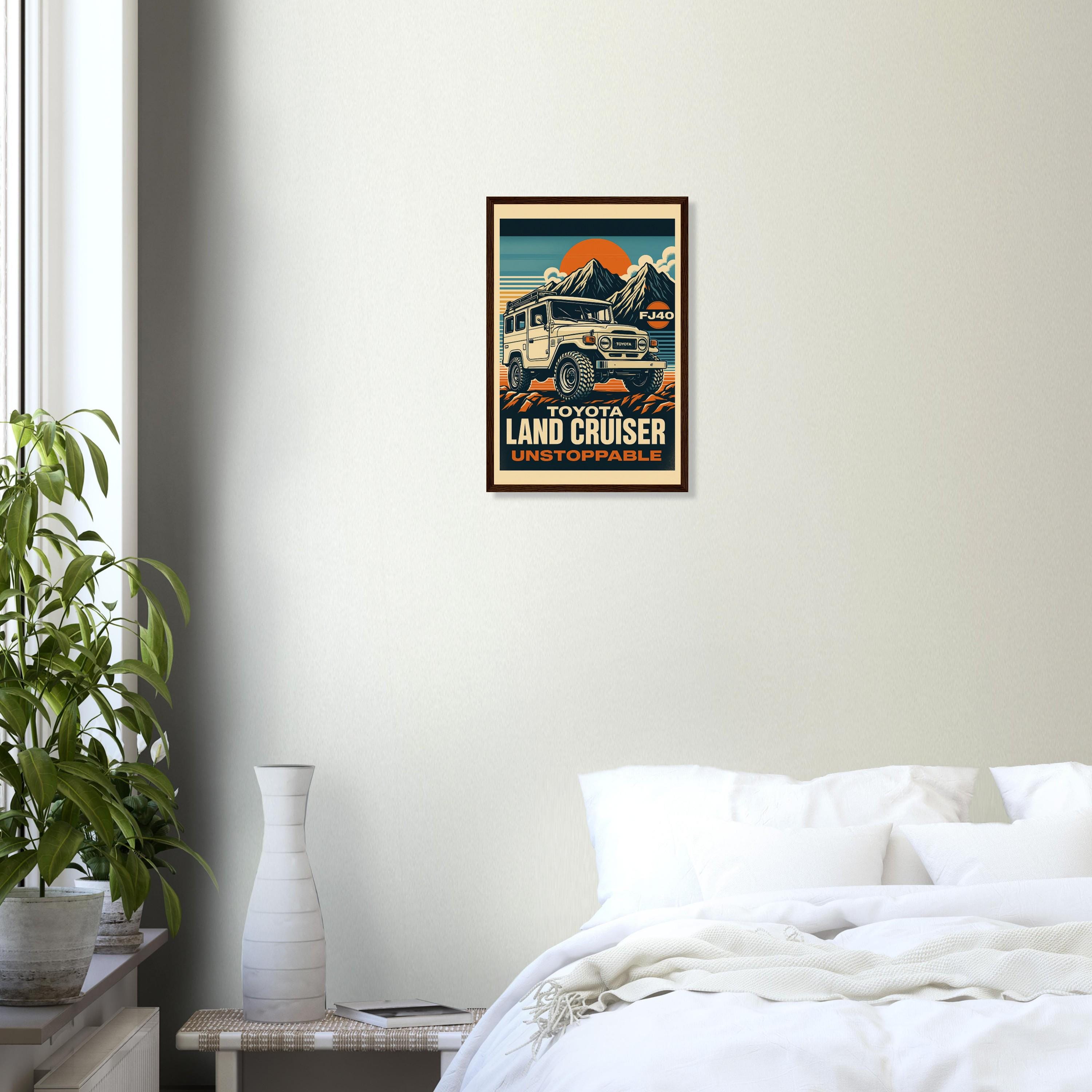 Toyota Land Cruiser FJ40 Poster – Vintage 4x4 Digital Print for