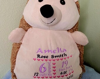 Embroider Buddy * Custom Message * Plush Keepsake