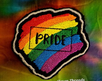 Pride * LGBTQIA+ * Rainbow Splash * Iron-On Patch