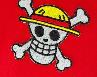 Anime Jolly Roger Embroidered Iron-On Patch