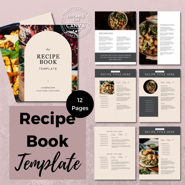 Cookbook Template | Recipe Template | Digital Recipe Book | Recipe Binder | Custom Recipe Book | Family Recipe Book | Cookbook Binder