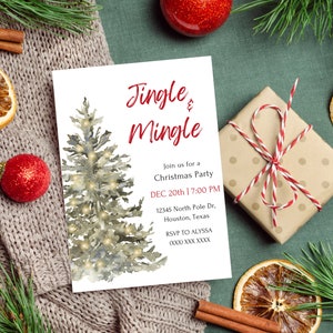 Jingle & Mingle Digital Invitation | Christmas Party Invitation