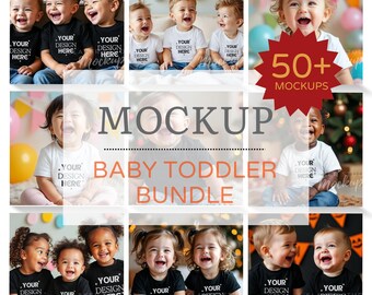兄弟姉妹Tシャツモックアップバンドル、子供用シャツモックアップ、お揃いのファミリーTシャツモックアップ、幼児用シャツモックアップ、兄弟姉妹モックアップユースTシャツ