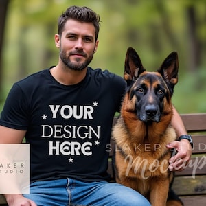 man mockups shirt for man with dog tshirt mockup dog lover teeshirts natural mockup shirt animal mockup men with dogs walker mockup for etsy