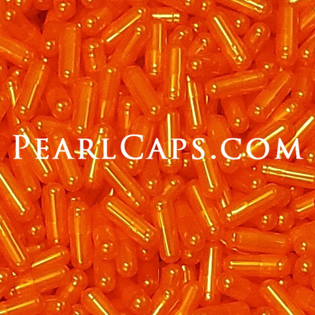Empty Gelatin Capsules Pearl Capsules Orange 80000 Etsy
