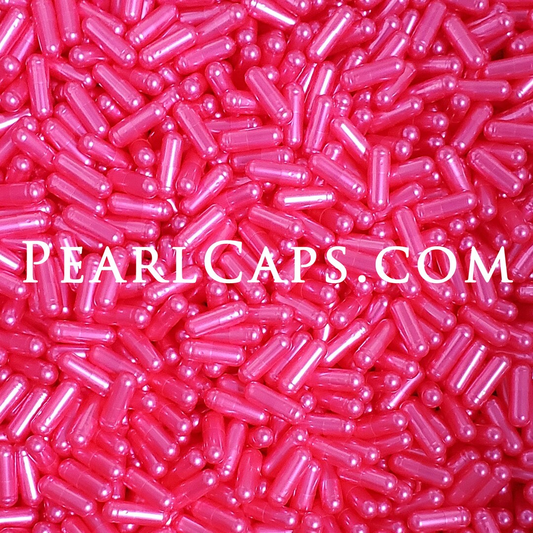 Empty Gelatin Capsules Pearl Capsules Pink 80000 Etsy
